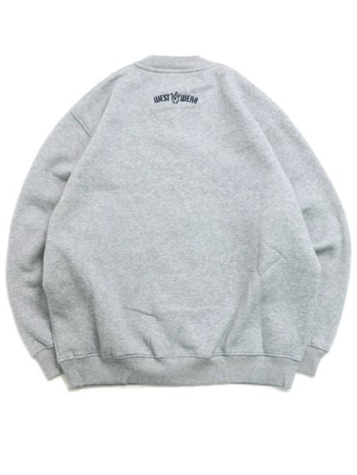 画像2: 【送料無料】WEST WEAR ES EMBROIDERY LOGO CREWNECK GRAY/NAVY