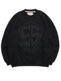 【送料無料】WEST WEAR ES EMBROIDERY LOGO CREWNECK BLK/BLK