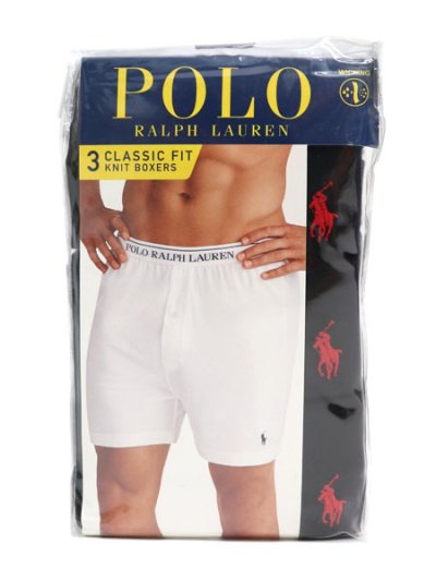 画像1: POLO RALPH LAUREN KNIT BOXER BLACK RED PP