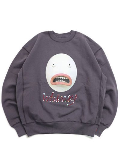 画像1: 【送料無料】WHIMSY SOCKS SHY INTERNET USER CREWNECK PURPLE