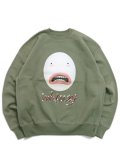 【送料無料】WHIMSY SOCKS SHY INTERNET USER CREWNECK OLIVE