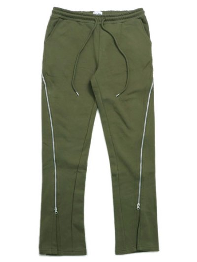 画像1: 【送料無料】EPTM. ZIP FLARED SWEATPANTS-OLIVE