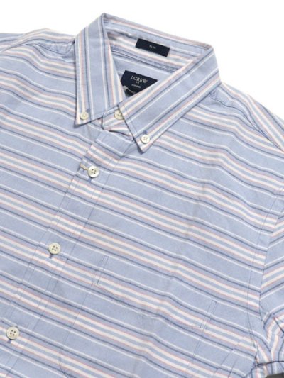 画像3: 【MEGA SALE】J.CREW SLIM MULTISTRIPE SUNWASHED OXFORD SHIRT