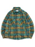 【送料無料】EPTM. SIDE SLIT FLANNEL SHIRT-TEAL