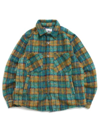 画像1: 【送料無料】EPTM. SIDE SLIT FLANNEL SHIRT-TEAL