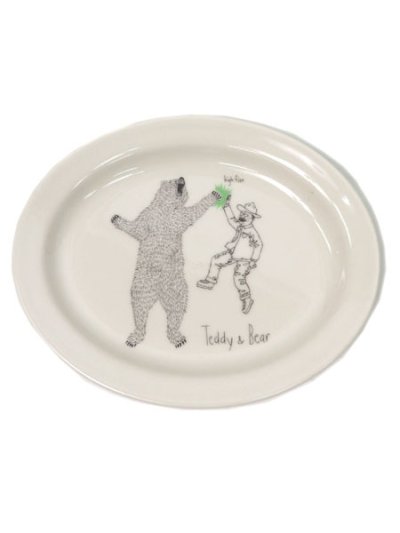 画像1: FISHS EDDY TEDDY ROOSEVELT MINI OVAL DISH