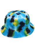 NEW HATTAN TIEDYE COTTON HAT-BLUE/YELLOW