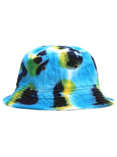 画像2: NEW HATTAN TIEDYE COTTON HAT-BLUE/YELLOW