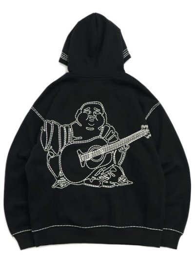 画像1: 【送料無料】TRUE RELIGION SUPER QT BUDDHA HOODIE BLACK