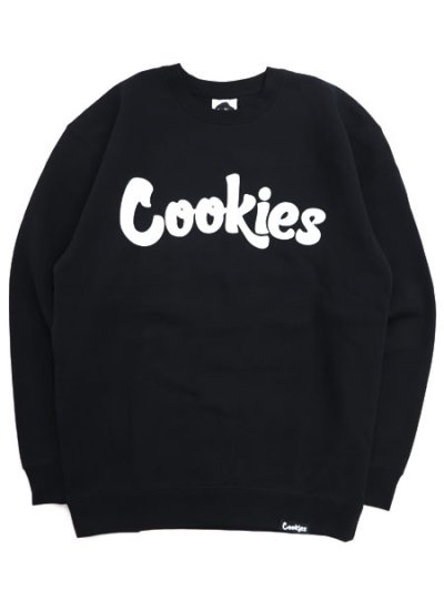 画像1: 【送料無料】COOKIES CLOTHING ORIGINAL LOGO CREWNECK BLACK/WHITE