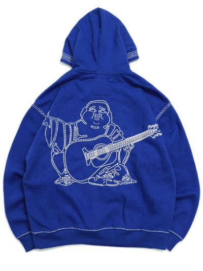 画像1: 【送料無料】TRUE RELIGION SUPER QT BUDDHA HOODIE BLUE