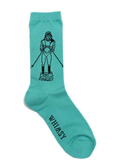 画像2: WHIMSY SOCKS TAKE ME SKI SOCKS TEAL