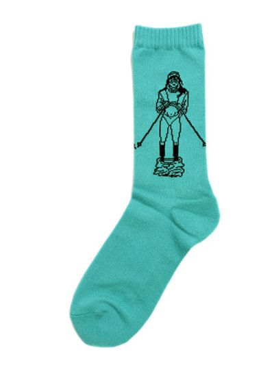 画像1: WHIMSY SOCKS TAKE ME SKI SOCKS TEAL