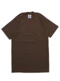 PRO CLUB HEAVY WEIGHT S/S TEE-BROWN