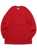 PRO CLUB HEAVY WEIGHT L/S TEE-RED