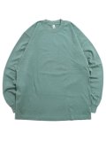 LOS ANGELES APPAREL 6.5oz GARMENT DYED CREW L/S TEE-ATLC GRN