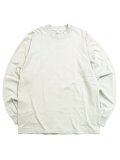 LOS ANGELES APPAREL 6.5oz GARMENT DYED CREW L/S TEE-CEMENT