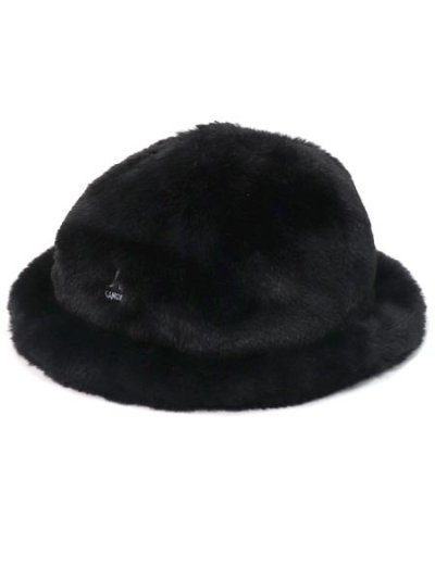 画像1: 【SALE】KANGOL FAUX FUR CASUAL-BLACK