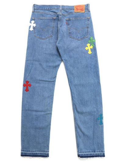 画像2: 【送料無料】ADVANCE LEVIS 505 CROSS LEATHER LT BLUE MULTI