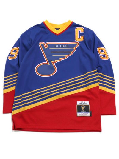 画像1: 【送料無料】MITCHELL & NESS NHL DARK JERSEY BLUES 1995 WAYNE GRETZKY