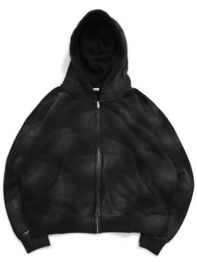 画像1: 【送料無料】EPTM. SUN FADED CROPPED ZIP UP HOODIE-BLACK