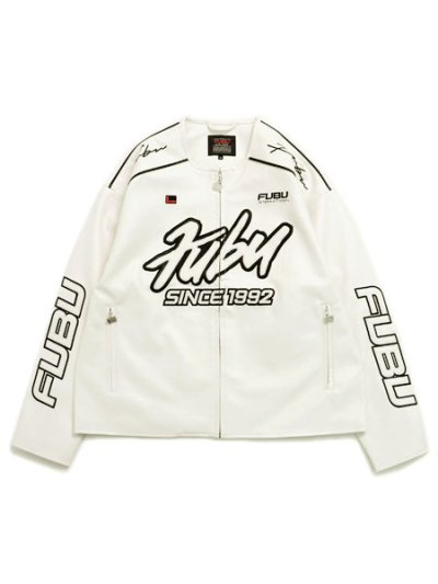 画像1: 【送料無料】FUBU FAUX LEATHER RACING JACKET