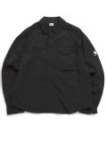 【送料無料】C.P.COMPANY CHROME-R FULL ZIP OVERSHIRT BLACK