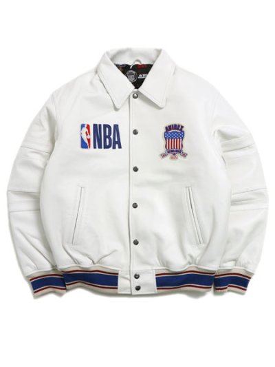 画像2: 【送料無料】AVIREX NBA ALL TEAM LEATHER JACKET