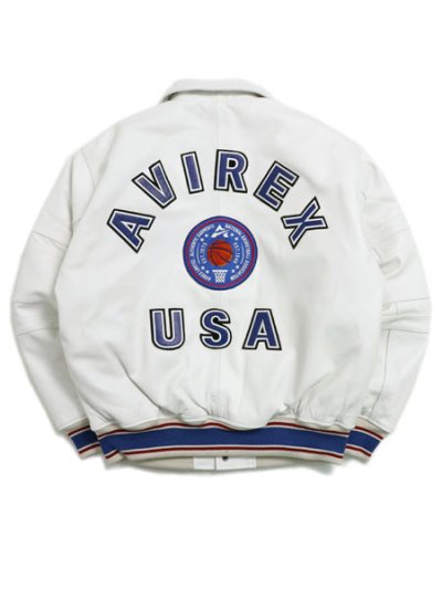 画像1: 【送料無料】AVIREX NBA ALL TEAM LEATHER JACKET