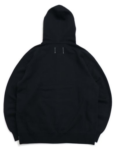 画像2: 【送料無料】REIGNING BRUSHED FLEECE ZIP HOODIE BLACK