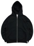 【送料無料】REIGNING BRUSHED FLEECE ZIP HOODIE BLACK