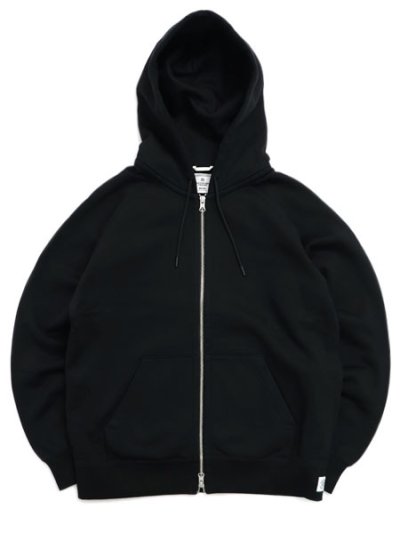 画像1: 【送料無料】REIGNING BRUSHED FLEECE ZIP HOODIE BLACK