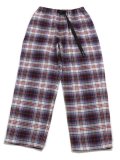 【送料無料】MANASTASH WASHED PLAID STRING PANTS PURPLE