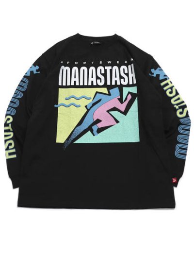 画像1: MANASTASH RE:CTN L/S TEE T&F BLACK