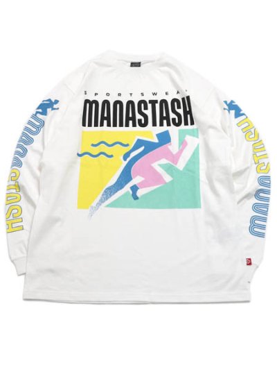 画像1: MANASTASH RE:CTN L/S TEE T&F WHITE