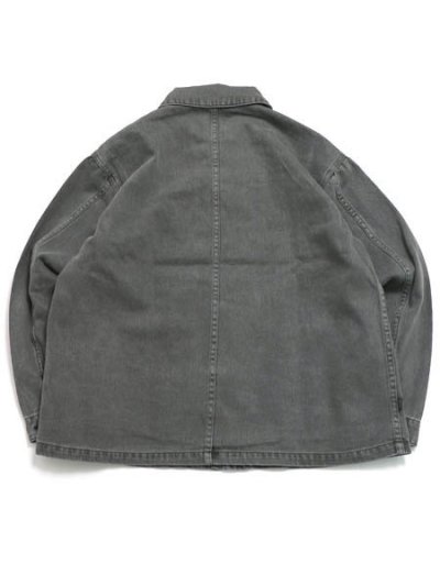 画像2: 【送料無料】MANASTASH HEMP WASHED CHORE JACKET BLACK