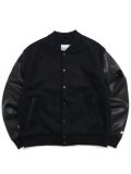 【送料無料】PRO CLUB HEAVYWEIGHT VARSITY JACKET BLACK