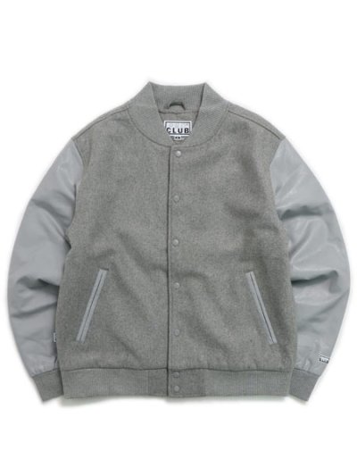 画像1: 【送料無料】PRO CLUB HEAVYWEIGHT VARSITY JACKET SILVER