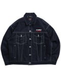 【送料無料】FUBU METALLIC DENIM JACKET NAVY