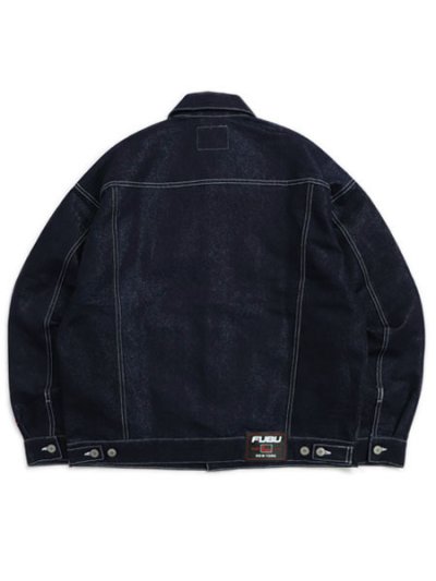 画像2: 【送料無料】FUBU METALLIC DENIM JACKET NAVY