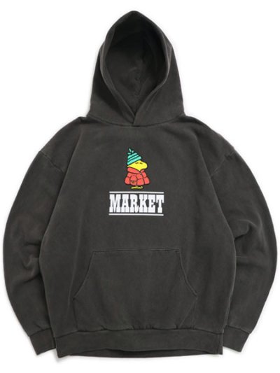 画像2: 【送料無料】MARKET PEANUTS PUFFER HOODIE WASHED BLACK