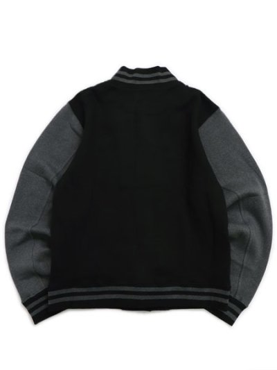 画像2: PRO CLUB FLEECE BASEBALL JACKET-BLACK/CHARCOAL