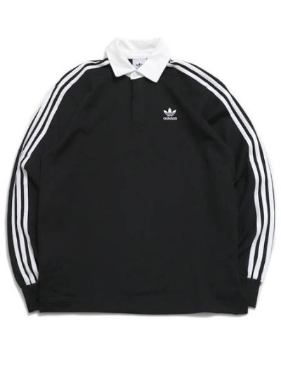 画像1: ADIDAS RUGBY POLO-BLACK