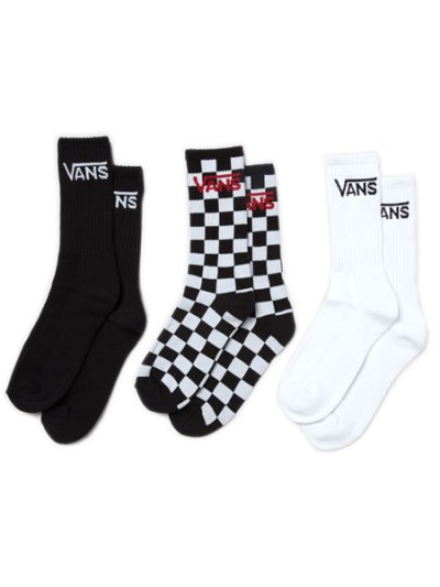 画像3: VANS CLASSIC CREW SOCKS 3P BLACK/WHITE