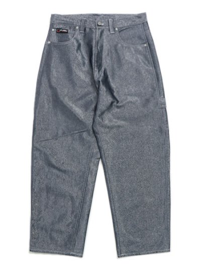 画像1: 【送料無料】FUBU METALLIC DENIM PANTS SILVER