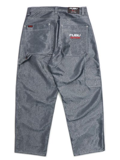 画像2: 【送料無料】FUBU METALLIC DENIM PANTS SILVER