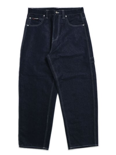 画像1: 【送料無料】FUBU METALLIC DENIM PANTS NAVY