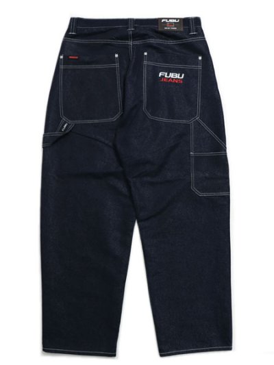 画像2: 【送料無料】FUBU METALLIC DENIM PANTS NAVY