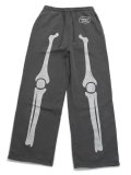 【送料無料】VANSON PIGMENT DYED BONE SWEAT PANTS BLK/WHT