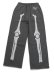 画像1: 【送料無料】VANSON PIGMENT DYED BONE SWEAT PANTS BLK/WHT (1)